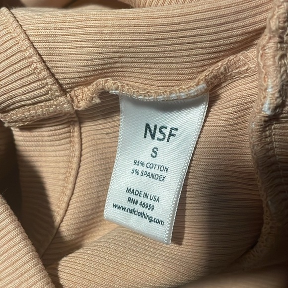 👡 NSF | tan ribbed crop top size small like new! - Picture 6 of 7